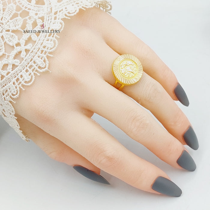 Rashadi Ring Made Of 21K Yellow Gold by Saeed Jewelry-27929