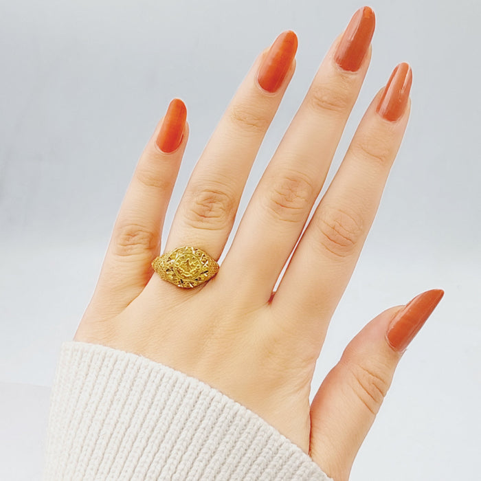21K Rashadi Ring Made of 21K Yellow Gold by Saeed Jewelry-25824