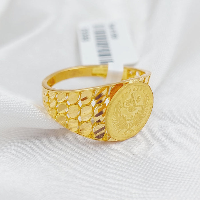 21K Rashadi Ring Made of 21K Yellow Gold by Saeed Jewelry-25650