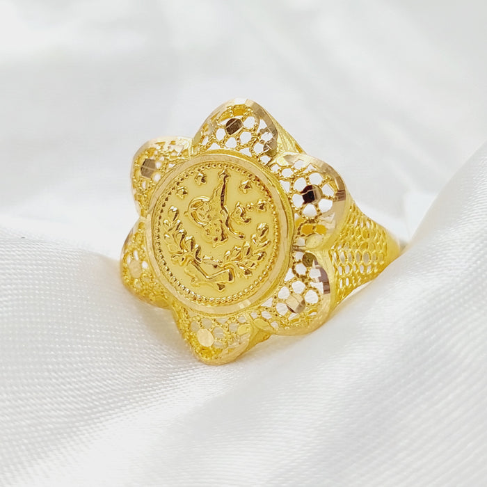 Rashadi Ring Made Of 21K Yellow Gold by Saeed Jewelry-28419