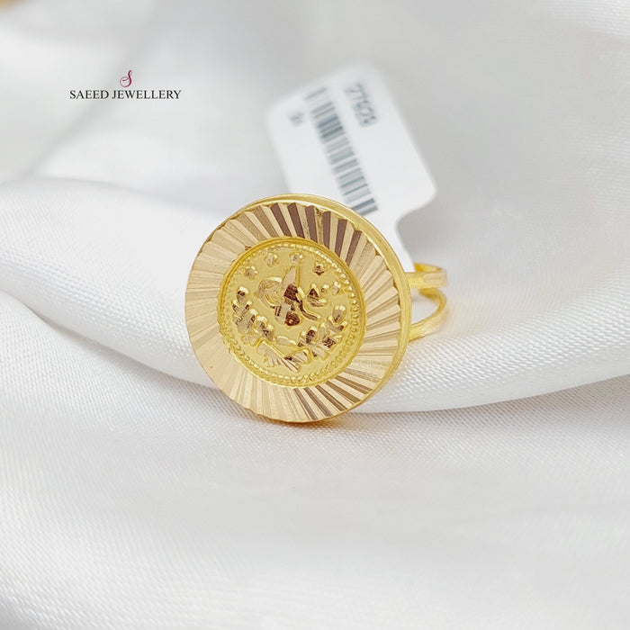 Rashadi Ring Made Of 21K Yellow Gold by Saeed Jewelry-27929