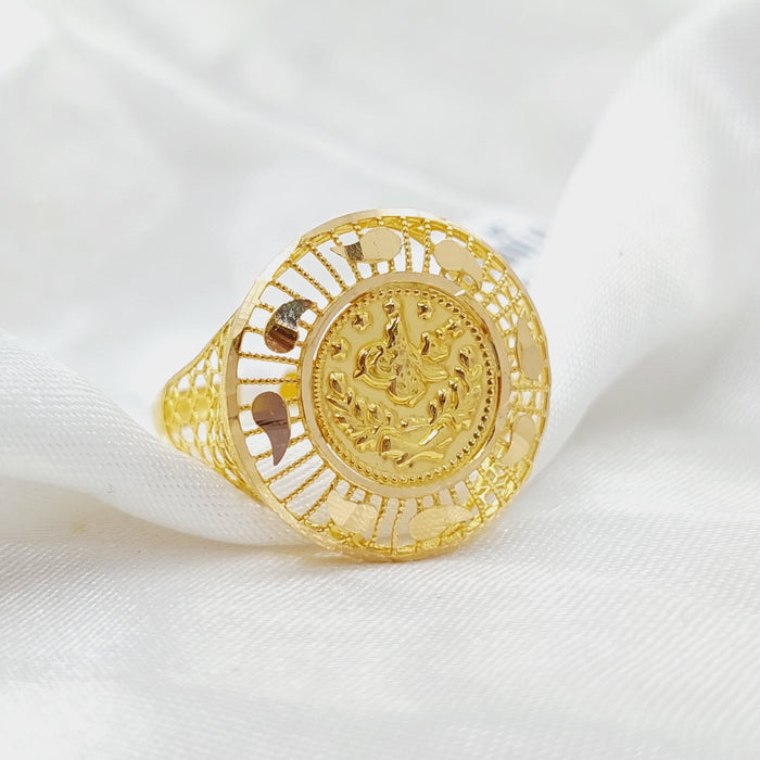 Rashadi Ring Made Of 21K Yellow Gold by Saeed Jewelry-28418