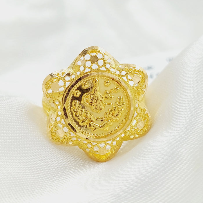 Rashadi Ring Made Of 21K Yellow Gold by Saeed Jewelry-28419