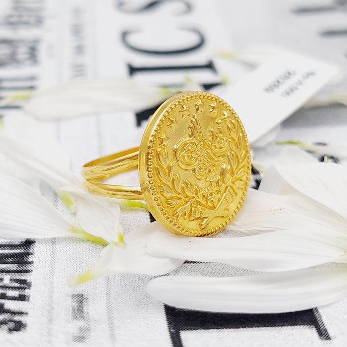 21K Rashadi Ring Made of 21K Yellow Gold by Saeed Jewelry-26269