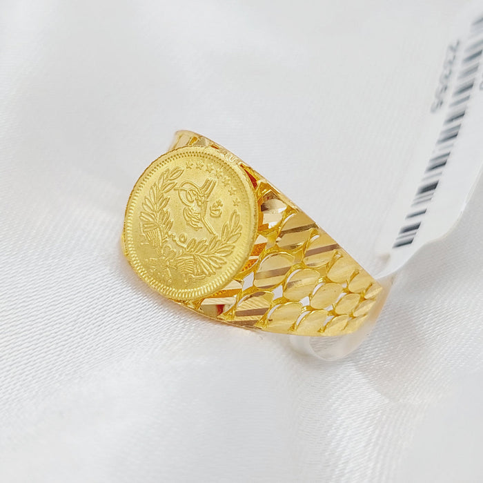 21K Rashadi Ring Made of 21K Yellow Gold by Saeed Jewelry-25650
