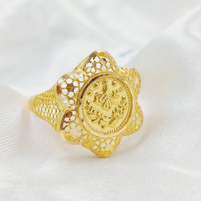 Rashadi Ring Made Of 21K Yellow Gold by Saeed Jewelry-28419