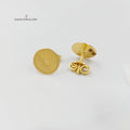 Rashadi Screw Earrings  Made Of 18K Yellow Gold by Saeed Jewelry-30546