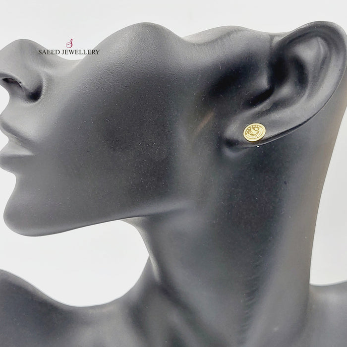Rashadi Screw Earrings  Made Of 18K Yellow Gold by Saeed Jewelry-30546