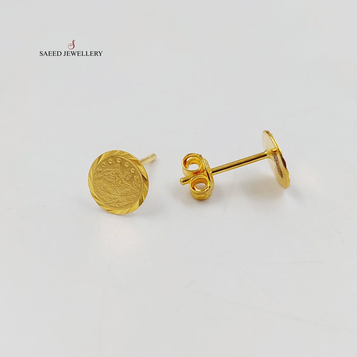 21K حلق برغي رشادي-مجوهرات الشيخ سعيد-Saeed Jewelry