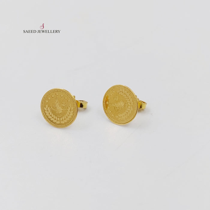 Rashadi Screw Earrings  Made Of 18K Yellow Gold by Saeed Jewelry-30547