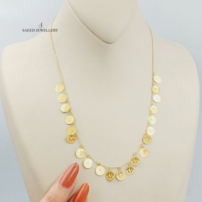18K Rashadi's Eighths Necklace Made of 18K Yellow Gold by Saeed Jewelry-25812