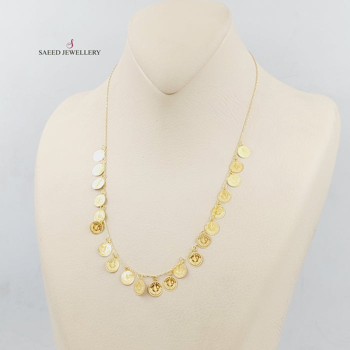 18K Rashadi's Eighths Necklace Made of 18K Yellow Gold by Saeed Jewelry-25812