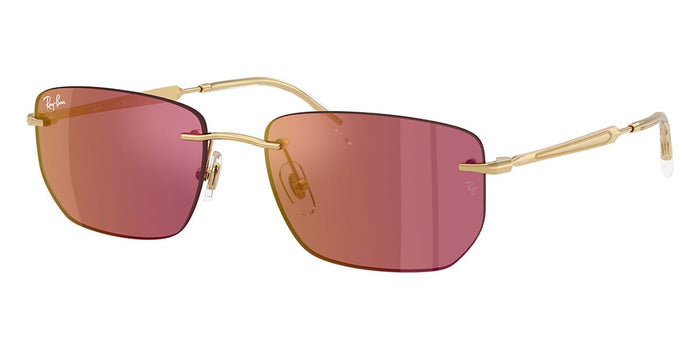 Arista Gold/Dark Violet with Red Mirror / 56