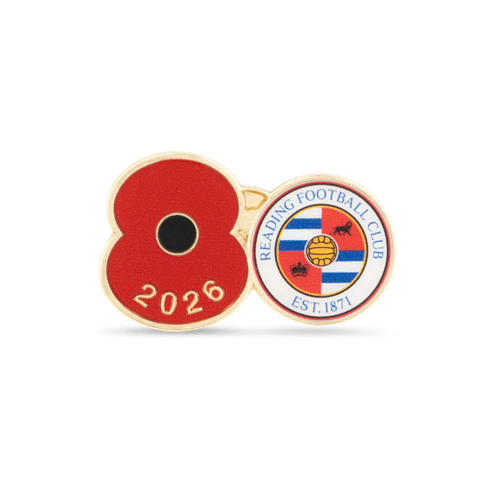 Reading Poppy Football Pin 2026