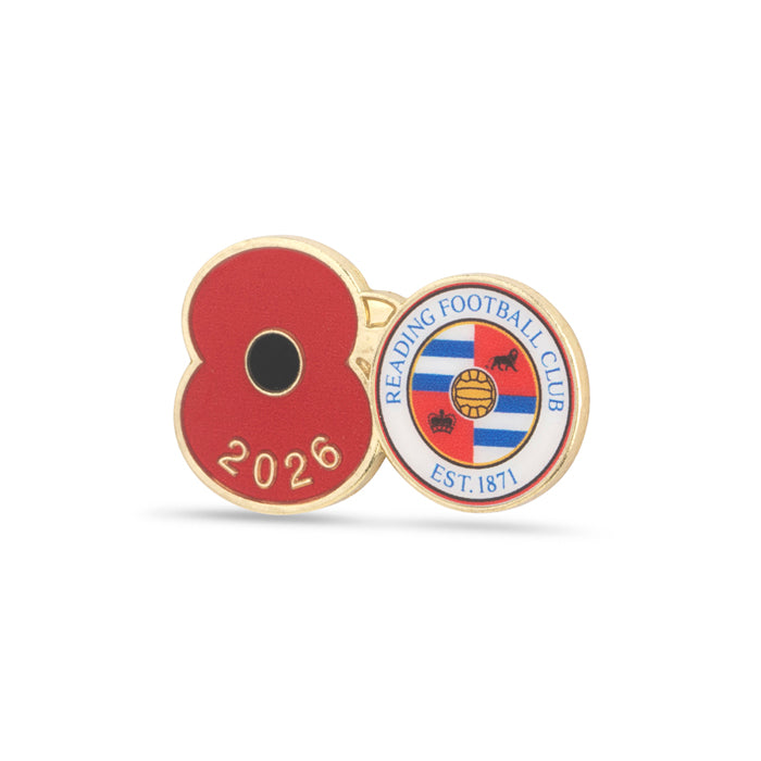 Reading Poppy Football Pin 2026