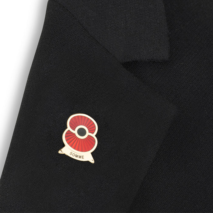 Remembering Somme Poppy Lapel Pin
