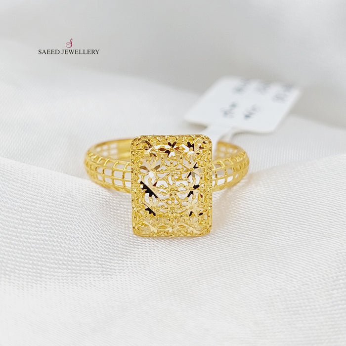 Rhombus Ring  Made Of 21K Yellow Gold by Saeed Jewelry-29734