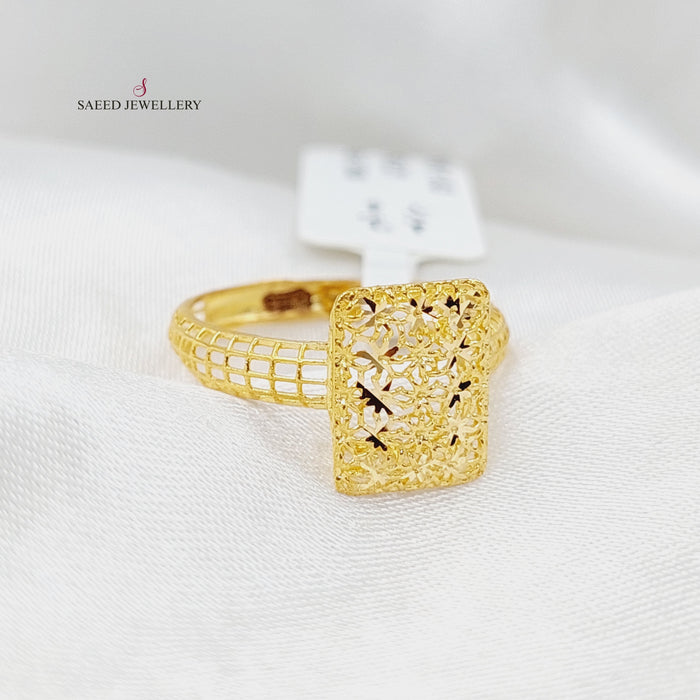 Rhombus Ring  Made Of 21K Yellow Gold by Saeed Jewelry-29734