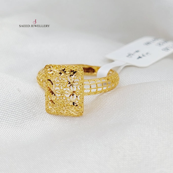 Rhombus Ring  Made Of 21K Yellow Gold by Saeed Jewelry-29734