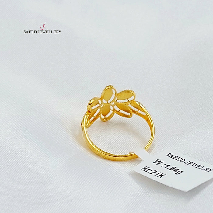 21K خاتم وردة-مجوهرات الشيخ سعيد-Saeed Jewelry