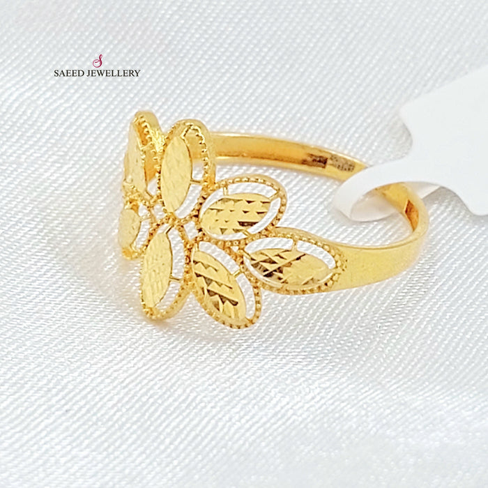21K خاتم وردة-مجوهرات الشيخ سعيد-Saeed Jewelry
