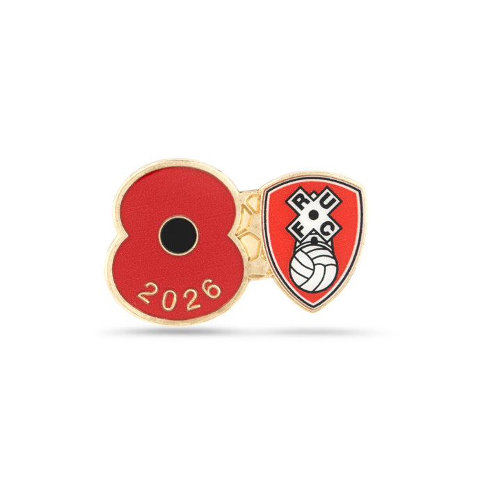 Rotherham United Poppy Football Pin 2026