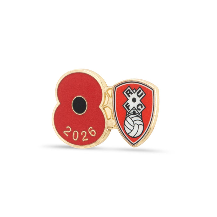 Rotherham United Poppy Football Pin 2026