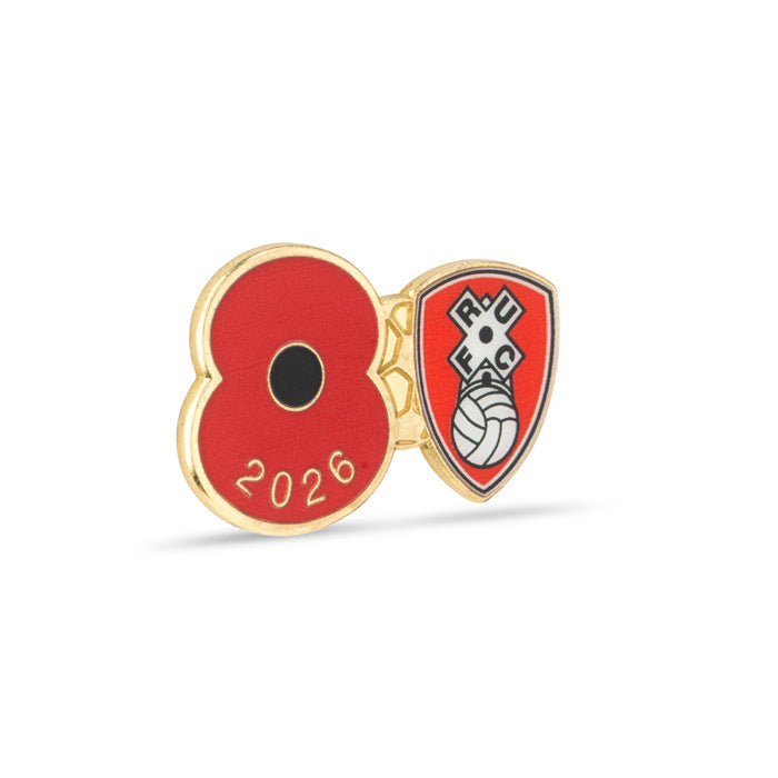 Rotherham United Poppy Football Pin 2026