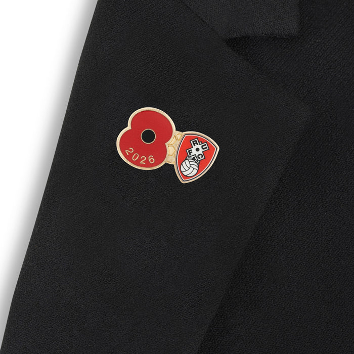 Rotherham United Poppy Football Pin 2026
