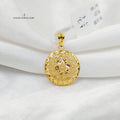 Rounded Pendant  Made Of 21K Yellow Gold by Saeed Jewelry-30371
