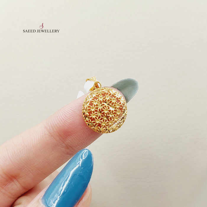 Rounded Pendant  Made Of 21K Yellow Gold by Saeed Jewelry-30371