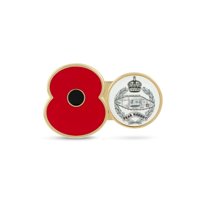 Royal Tank Regt Service Poppy Pin