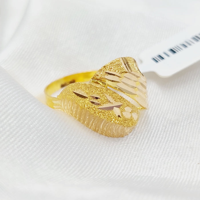 Sanded Ring Made Of 21K Yellow Gold by Saeed Jewelry-28352