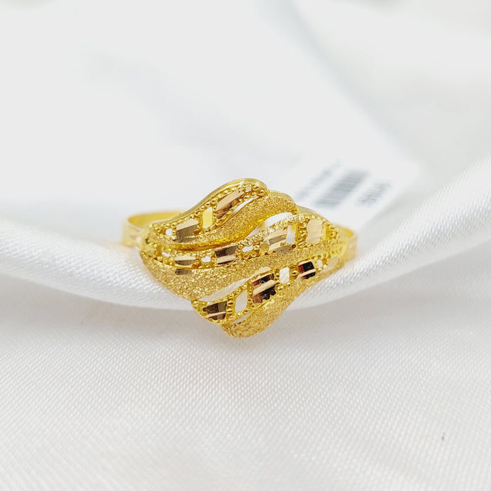 Sanded Ring  Made of 21K Yellow Gold by Saeed Jewelry-31055