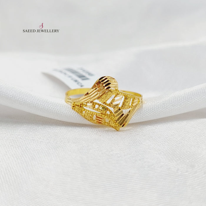 Sanded Ring  Made of 21K Yellow Gold by Saeed Jewelry-31056