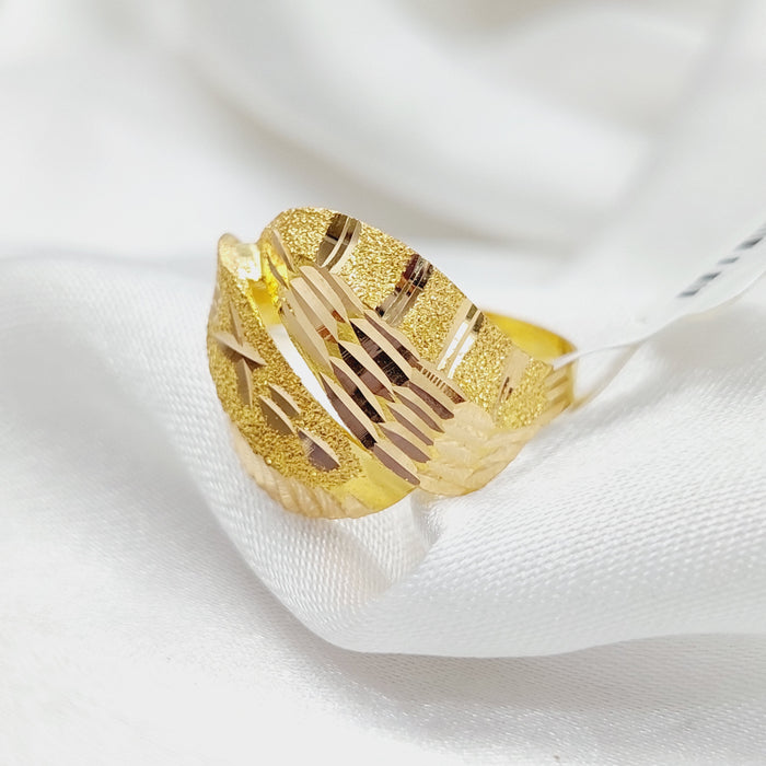 Sanded Ring Made Of 21K Yellow Gold by Saeed Jewelry-28352
