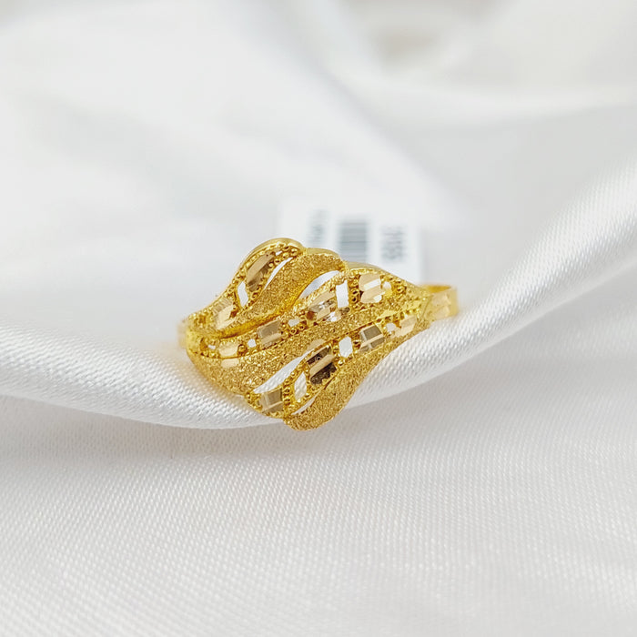 Sanded Ring  Made of 21K Yellow Gold by Saeed Jewelry-31055