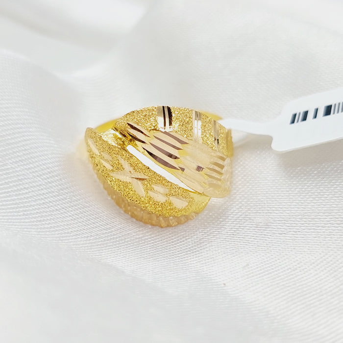 Sanded Ring Made Of 21K Yellow Gold by Saeed Jewelry-28352
