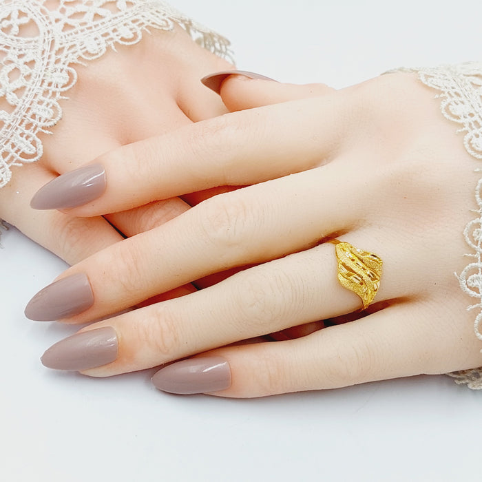 Sanded Ring  Made of 21K Yellow Gold by Saeed Jewelry-31055