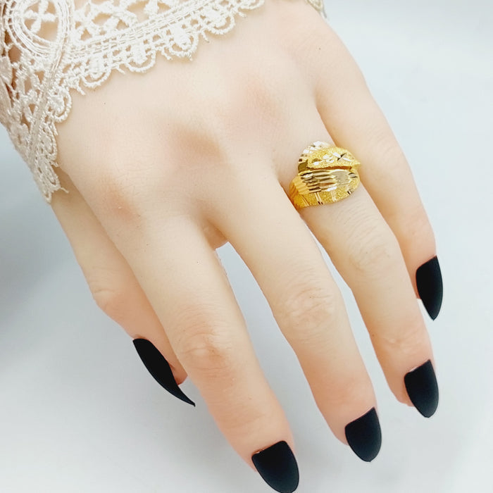 Sanded Ring Made Of 21K Yellow Gold by Saeed Jewelry-28352