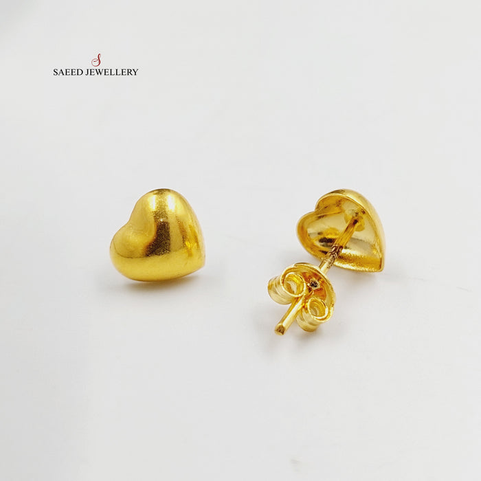 21K حلق برغي-مجوهرات الشيخ سعيد-Saeed Jewelry