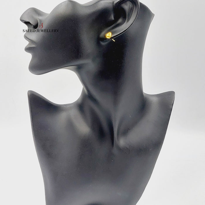 21K حلق برغي-مجوهرات الشيخ سعيد-Saeed Jewelry