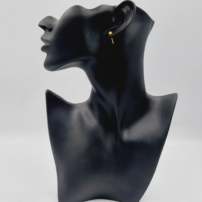 21K حلق برغي رشة السكر-مجوهرات الشيخ سعيد-Saeed Jewelry