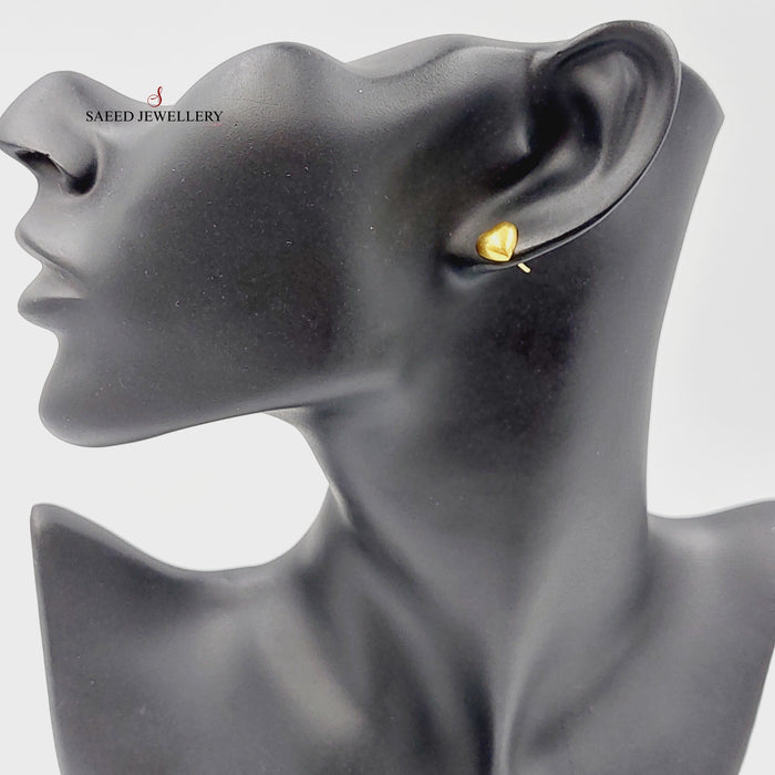 21K حلق برغي-مجوهرات الشيخ سعيد-Saeed Jewelry
