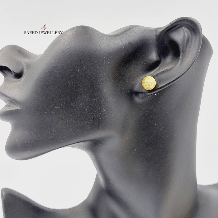 18K حلق برغي رشة السكر-مجوهرات الشيخ سعيد-Saeed Jewelry
