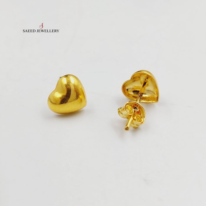 21K حلق برغي-مجوهرات الشيخ سعيد-Saeed Jewelry