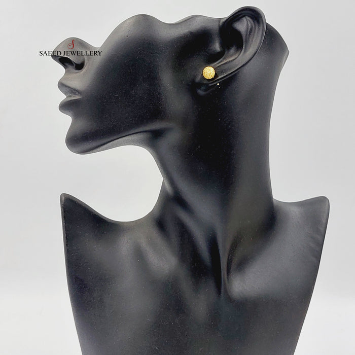 18K حلق برغي رشة السكر-مجوهرات الشيخ سعيد-Saeed Jewelry