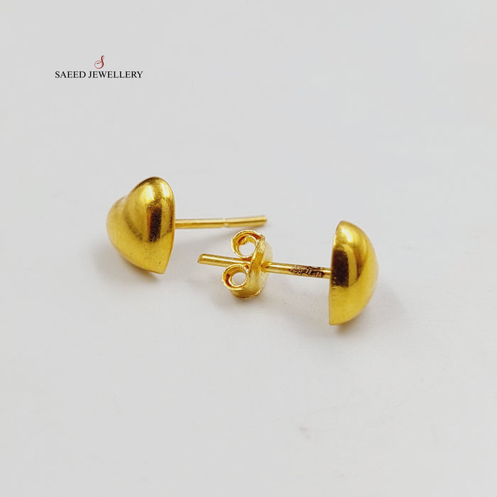 21K حلق برغي-مجوهرات الشيخ سعيد-Saeed Jewelry