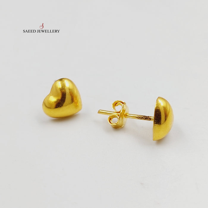 21K حلق برغي-مجوهرات الشيخ سعيد-Saeed Jewelry