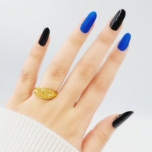 21K (Say) Enamel Ring Made of 21K Yellow Gold by Saeed Jewelry-26511